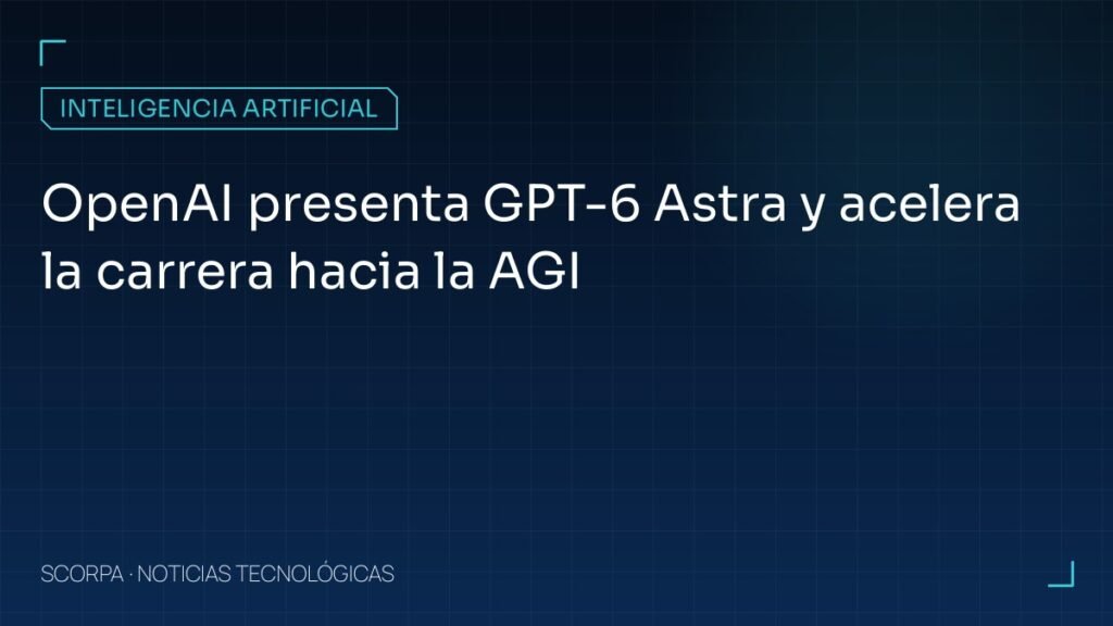 OpenAI presenta GPT-6 Astra y acelera la carrera hacia la AGI