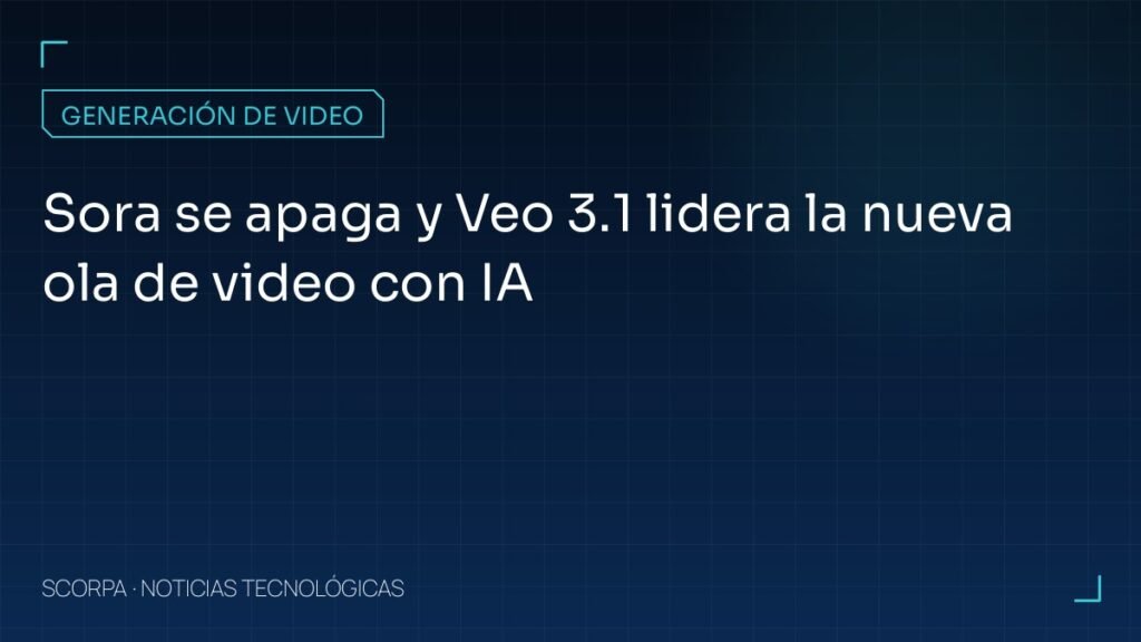 Sora se apaga y Veo 3.1 lidera la nueva ola de video con IA